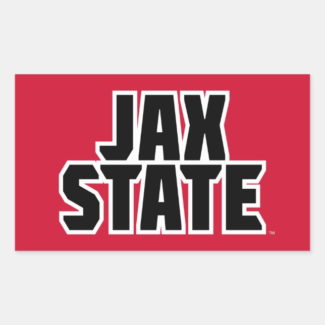 Adesivo Retangular Universidade Estadual de Jacksonville JAX STATE Te (Frente)