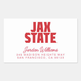 Adesivo Retangular Universidade Estadual de Jacksonville JAX STATE Ve