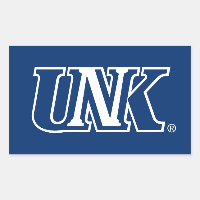 Adesivo Retangular UNK | Universidade de Nebraska em Kearney (Frente)