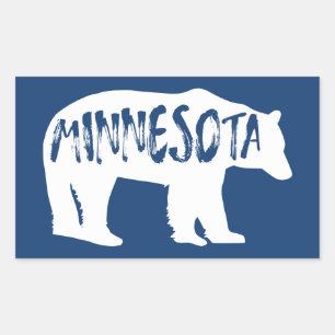 Adesivo Retangular Urso de Minnesota