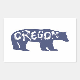 Adesivo Retangular Urso de Oregon