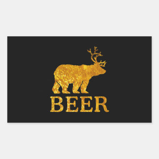 Adesivo Retangular Urso legal ou Cerveja