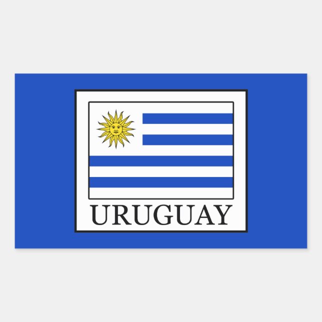 Adesivo Retangular Uruguai (Frente)