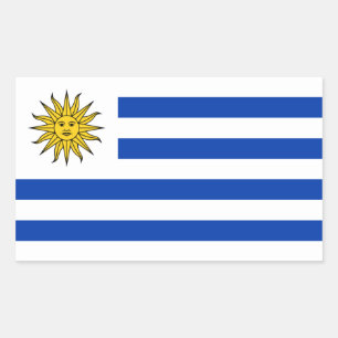Adesivo Retangular Uruguai/bandeira uruguaia