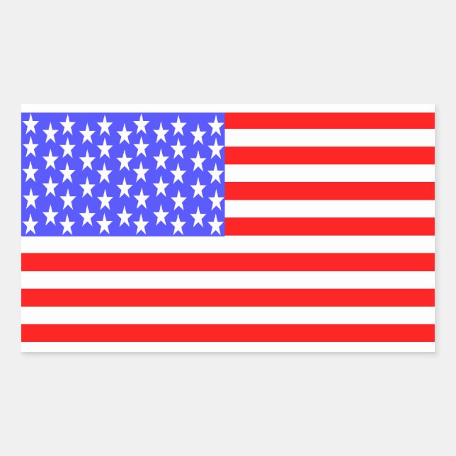 Adesivo Retangular USA Flag Totally Printed (Frente)