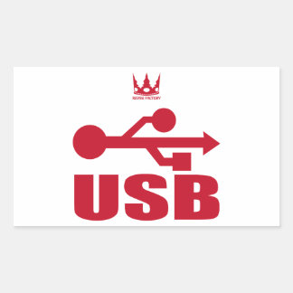 ADESIVO RETANGULAR USB(赤)