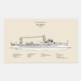 Adesivo Retangular USCG Cutter Icarus wpc- 110 - SBD