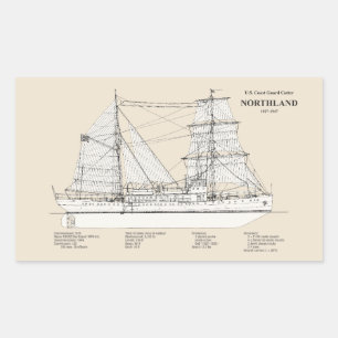 Adesivo Retangular USCG Cutter Northland wpg- 49 - SBD