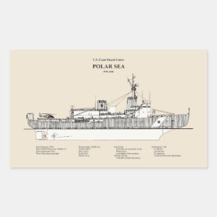 Adesivo Retangular USCG Cutter Polar Sea wagb-11 - SBD