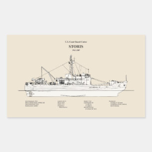 Adesivo Retangular USCG Cutter Storis wmec-38 - SBD