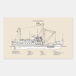 Adesivo Retangular USCG Tender Fir wlm- 212 - SBD