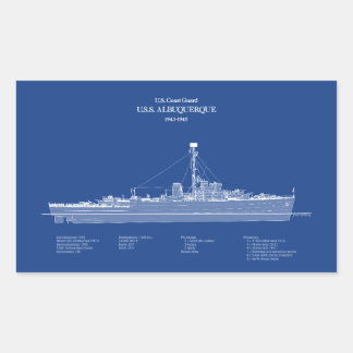 Adesivo Retangular USCG USS Albuquerque PF-7 – ABD