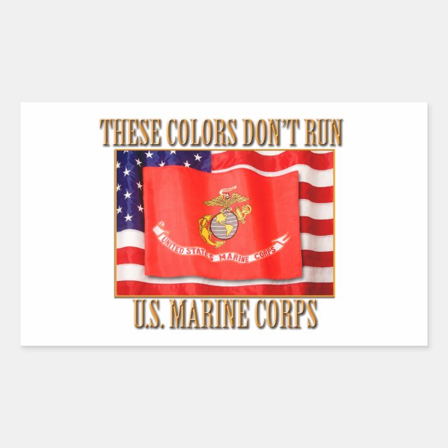 Adesivo Retangular USMC Sticker (Frente)