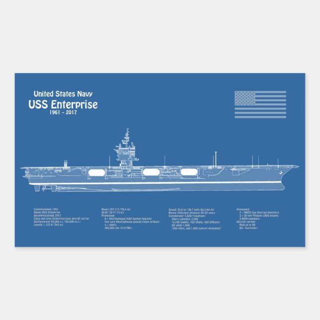 Adesivo Retangular USS - ABD de Planos de Esquema de Entrega (Frente)