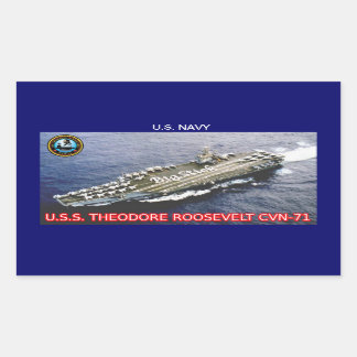 Adesivo Retangular USS Theodore Roosevelt Vinheta CVN- 71