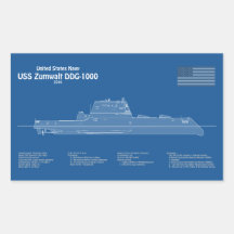 USS Zumwalt - Entrega de planos de impressão Bluep