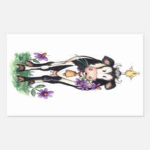 Adesivo Retangular Vaca-Vaca-Vaca