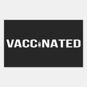 Adesivo Retangular Vacinado - Pro-Vacina 2020 2021 VI
