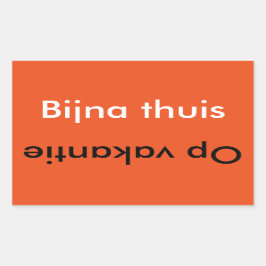 Adesivo Retangular Vakantie/Thuis Koffer sticker