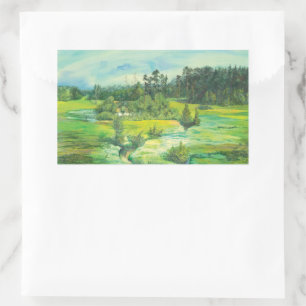 Adesivo Retangular vale verde