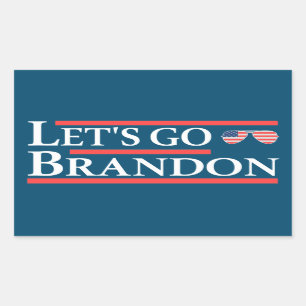 Adesivo Retangular Vamos Go Brandon