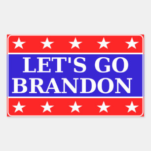 Adesivo Retangular Vamos Go Brandon