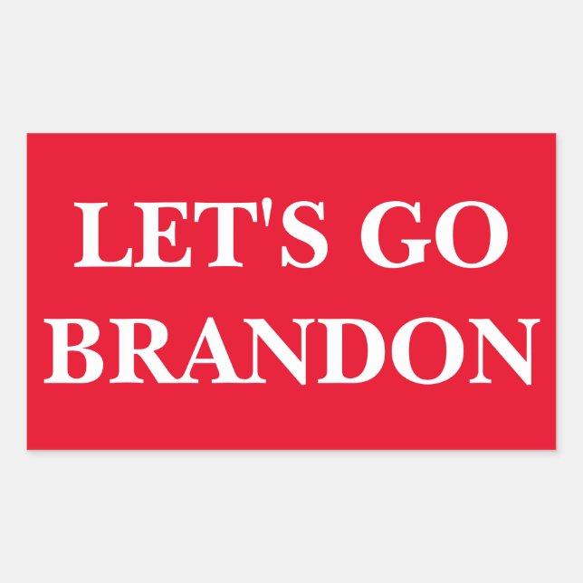 Adesivo Retangular VAMOS GO BRANDON 4 Stickers 4,5" x 2,7" (Frente)