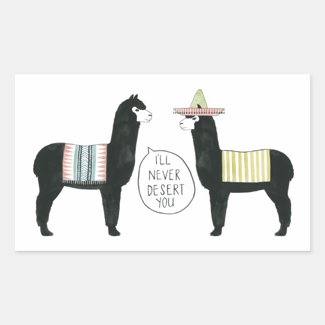 Adesivo Retangular Vamos Taco Sobre Ele | Eu nunca te deserto (Frente)