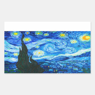 Adesivo Retangular Van Gogh Starry Night