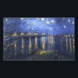 Adesivo Retangular Van Gogh Starry Night Sobre O Rótulo<br><div class="desc">Van Gogh Starry Night sobre os adesivos Rhone. Pintura a óleo na canvas de 1888. Uma das paisagens noturnas mais amadas de van Gogh, a Noite Estrelada sobre o Ródano captura o céu noturno que rebenta sobre o cais leste da cidade francesa de Arles. Um presente de excelente para fãs...</div>