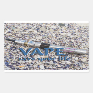 Adesivo Retangular Vape e salvar sua vida