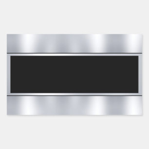 Adesivo Retangular Vazio Personalizado de Adicionar Texto Preto do Fa