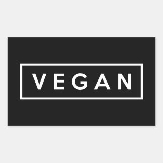 Adesivo Retangular vegan.