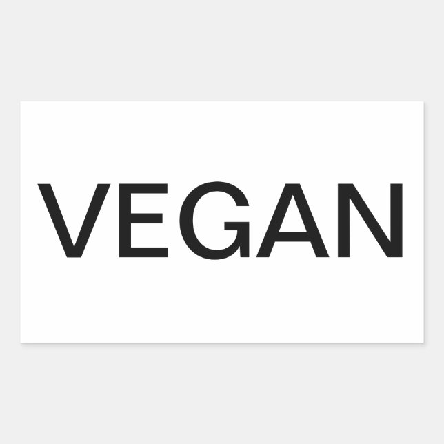 Adesivo Retangular Vegan Sticker (Frente)