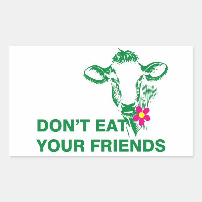 Adesivo Retangular Veganismo (Frente)