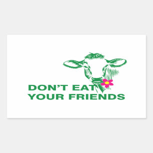 Adesivo Retangular Veganismo