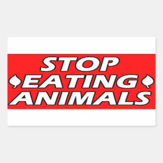 Adesivo Retangular Veganismo | Vinhetas de Ativismo | Salvar os anima
