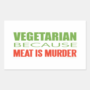 Adesivo Retangular Vegetariana
