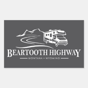 Adesivo Retangular Veículo Recreacional de Estrada Beartooth