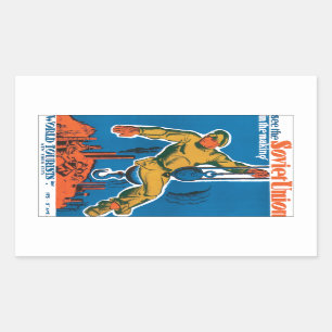 Adesivo Retangular Veja a União Soviética no Fazer