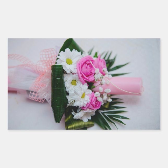 Adesivo Retangular Vela batismo (Frente)