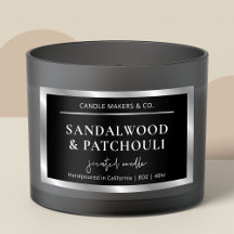 Vela de empacotamento Elegante de Prata Negra Mode