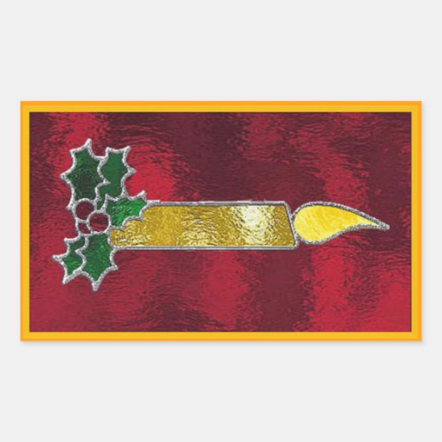 Adesivo Retangular Vela de vidro contida (Frente)