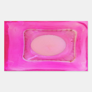 Adesivo Retangular Vela, Luz de Amor Rosa Suave