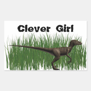 Adesivo Retangular Velociraptor