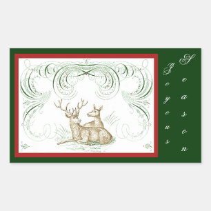 Adesivo Retangular Vendedor de Natal