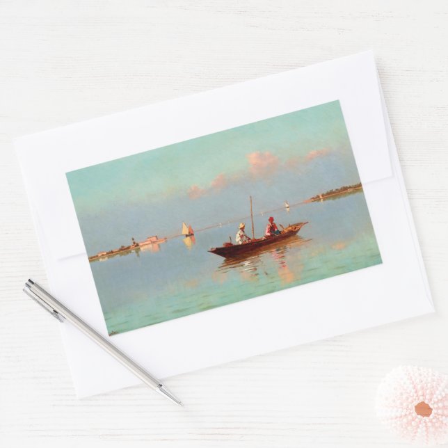 Adesivo Retangular Veneza, na lagoa (Envelope)