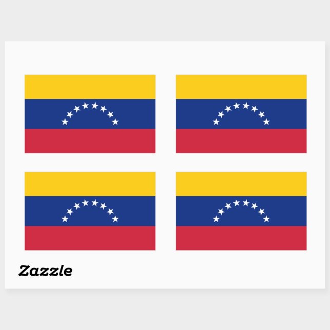 Adesivo Retangular Venezuela flag stickers (Folha)