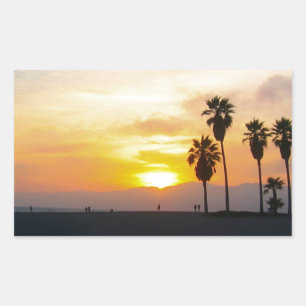 Adesivo Retangular Venice Beach California Sunset
