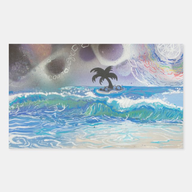 Adesivo Retangular "Venice Fall" - Vinheta brilhante de 4,5" x 2,7" (Frente)